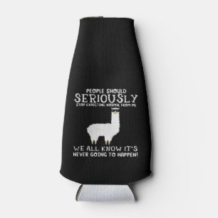 Porta-garrafa Llama Gift As Pessoas devem ser seriamente