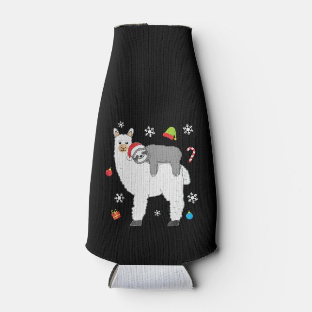 Porta-garrafa Llama Gift | Llama Juntos Macaco Engraçado (Frente)