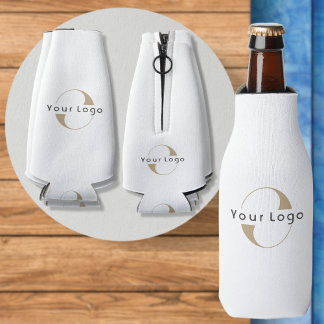 Porta-garrafa Logotipo de negócios Simples Limpo Mínimo Branco d