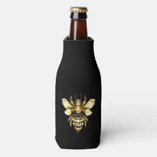 Porta-garrafa Logotipo Faux Gold Foil Polygonal da Abelha em Pre