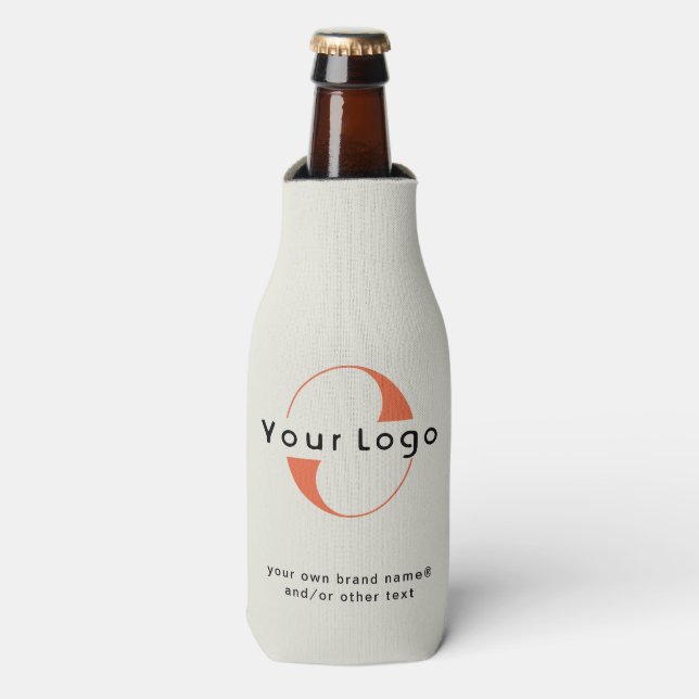 Porta-garrafa Logotipo na empresa Light Green + Black Text (Frente da Garrafa)