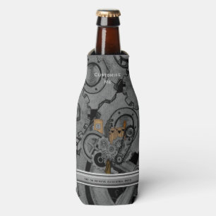 Porta-garrafa Maquinaria de Steampunk (cor completa)
