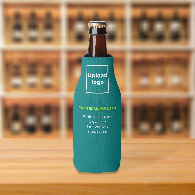 Porta-garrafa Marca Comercial Garrafa Térmica Teal Cooler (Build brand name awareness. Your business brand on teal green bottle cooler.)