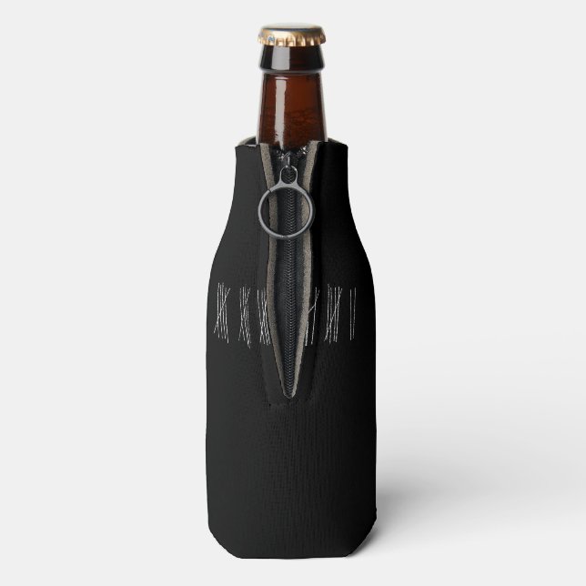 Porta-garrafa Marcas Tally de Quadro Negro (traseira da garrafa)