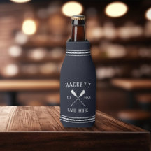 Marinho Blue Rustic Oars Personalizado Lake House