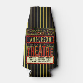 Porta-garrafa Marquee do Cinema do Cinema do Cinema | Nome da fa