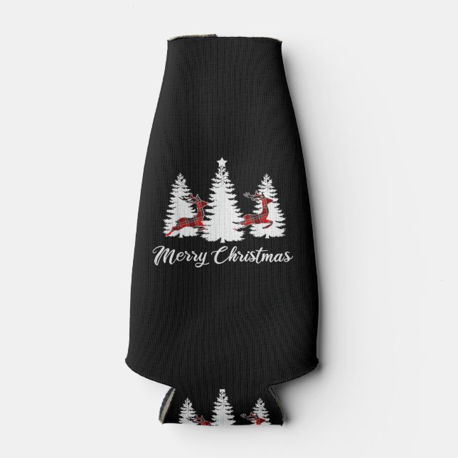 Porta-garrafa Merry Christmas Shirt for Women Buffalo Plaid Rein (Frente)