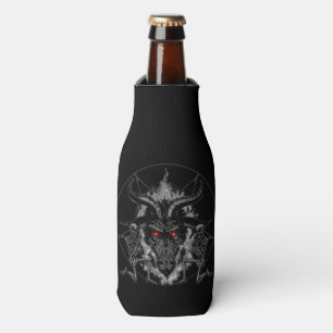Porta-garrafa Metal do preto do Pentagram de Baphomet