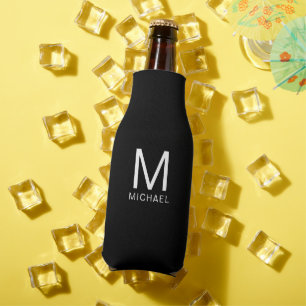 Porta-garrafa Modelo Elegante Monograma, Preto E Branco