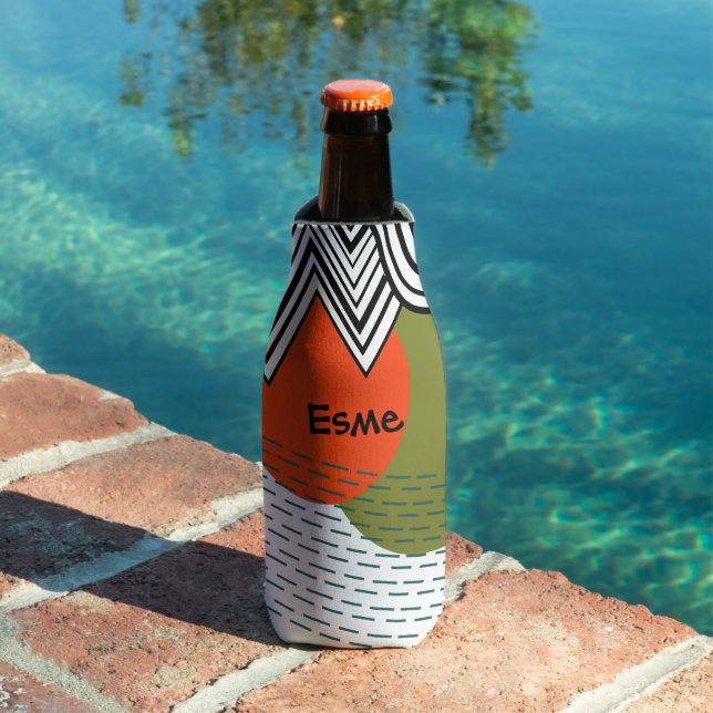 Porta-garrafa Moderno do Médio do século abstrato (Piscina in situ)