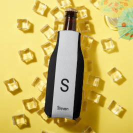 Porta-garrafa Monograma Dois Tons Modernos Cinzas Negra e Leve