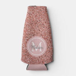 Porta-garrafa Monograma Dourado Glitter de Rosa Girical Personal