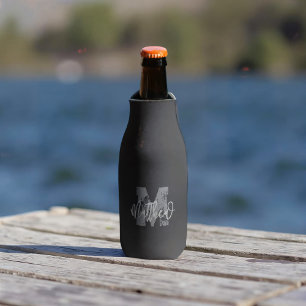 Porta-garrafa Monograma Moderno Legal Grunge Adicionar Seu Nome