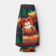 Moose de desenho animado com refrigeradores de pre