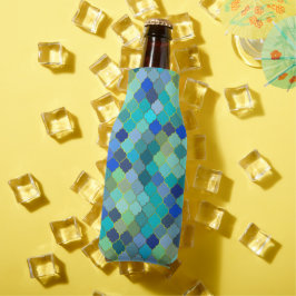 Porta-garrafa Mosaico Marroquino Azul Aqua