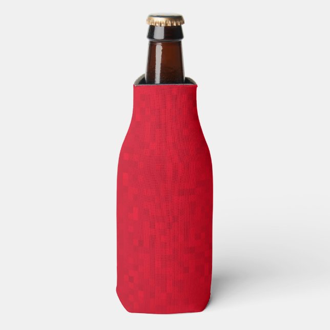 Porta-garrafa Mosaico Vermelho Quente,  (Frente da Garrafa)