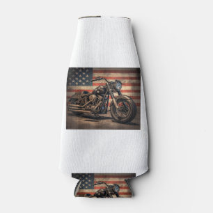 Porta-garrafa Motorcycle USA Flag Biker