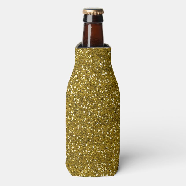 Porta-garrafa Na moda Glitter Dourado (Frente da Garrafa)