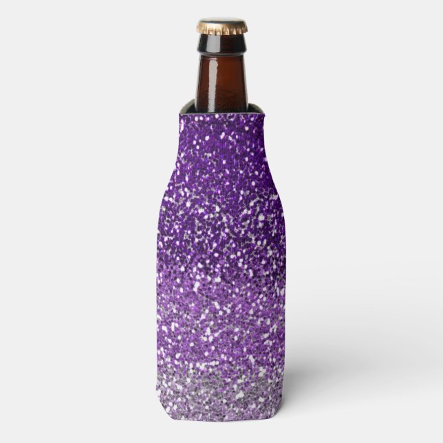 Porta-garrafa Na moda Purple Ombre Glitter Sparkle (Frente da Garrafa)