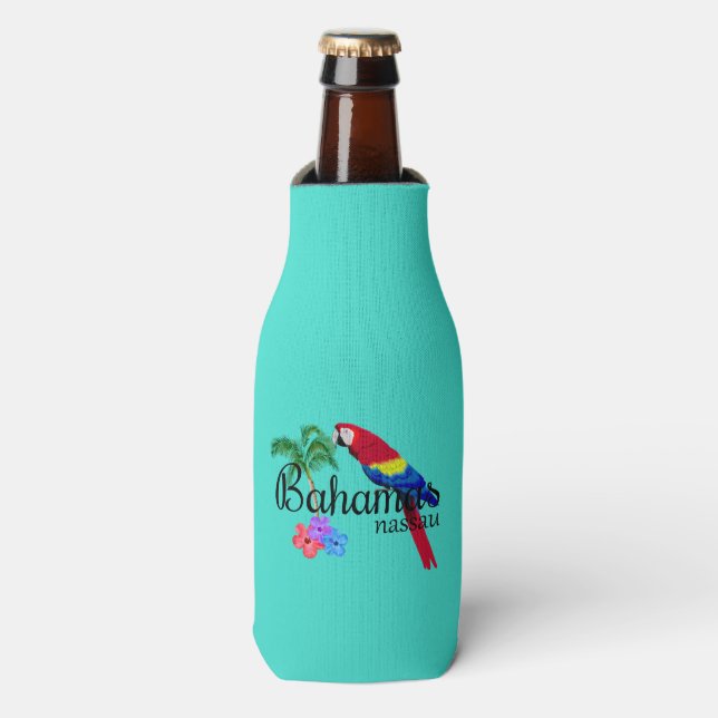 Porta-garrafa Nassau Bahamas Destino Tropical (Frente da Garrafa)