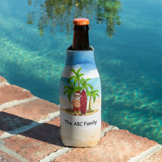 Porta-garrafa Natal em julho com SANTA CLAUS (Piscina in situ)