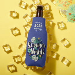 Porta-garrafa Noites de verão de texto personalizado