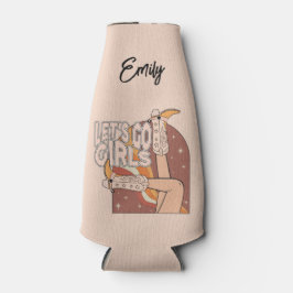 Porta-garrafa Noiva-de-bachelorette rosa-rosa do Pastel Retro