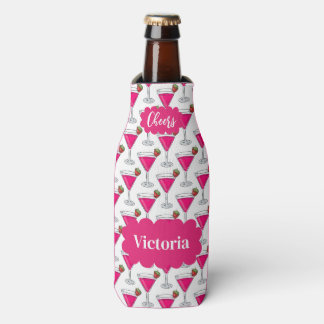 Porta-garrafa Nome de Coquetel Cor-de-Rosa Lata de Seltzer Cheer