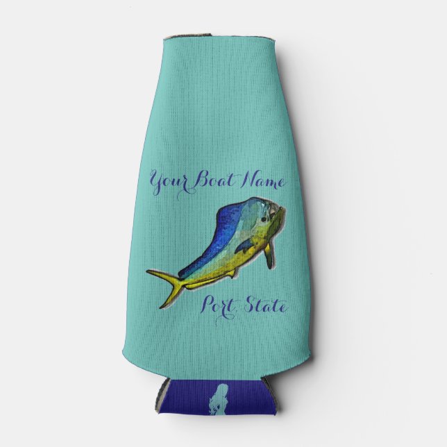 Porta-garrafa Nome do Barco Personalizado Mahi (Frente)