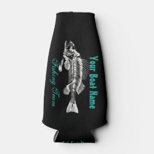 Porta-garrafa Nome personalizado do barco com peixes de