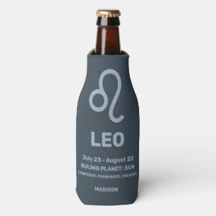 Porta-garrafa Nome Personalizado / Sinal de Zodíaco de Texto Leo
