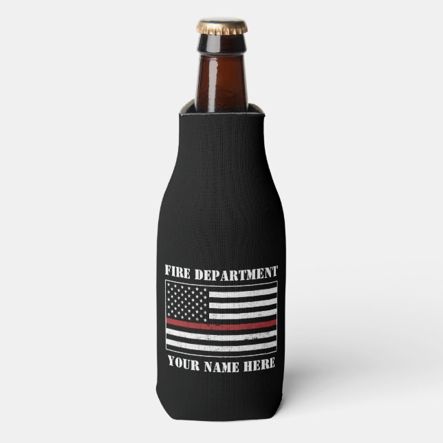 Porta-garrafa Nome Personalizado Sinalizador Fino de Linha Verme (Frente da Garrafa)