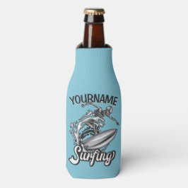 Porta-garrafa Nome personalizado Surfer Big Wave Skeleton surfin