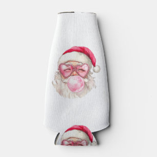 Porta-garrafa Óculos de Sol Rosa Chiclete de Natal do Papai Noel