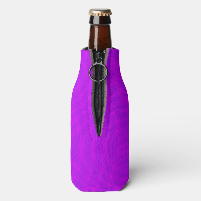 Porta-garrafa Onda Moaré Rosa e Roxo (traseira da garrafa)