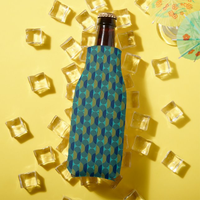 Porta-garrafa Ovalas retrorreflectoras e semicírculos turquesas (Verão in situ)