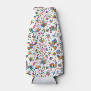 Porta-garrafa Padrão Brilhante do estilo Otomi mexicano