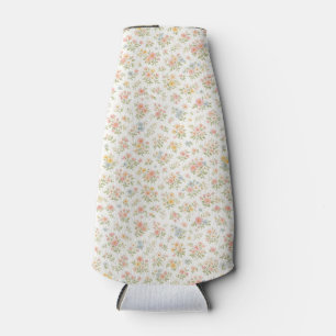 Porta-garrafa Padrão contínuo floral delicado e fofo