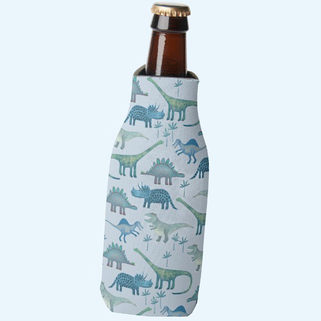 Porta-garrafa Padrão de Dinossauro Divertido (Fun dinosaur pattern can or bottle coolers)