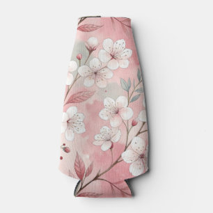 Porta-garrafa Padrão de Flor Sakura Rosa