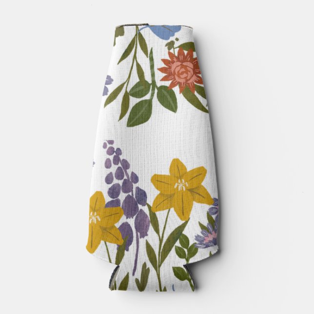 Porta-garrafa Padrão de Flores (Frente)