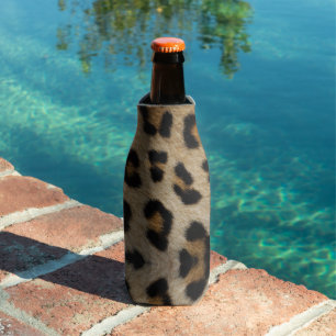 Porta-garrafa padrão de pele-leopardo-chique-na moda