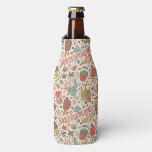 Porta-garrafa Padrão de Verão com Sorvete