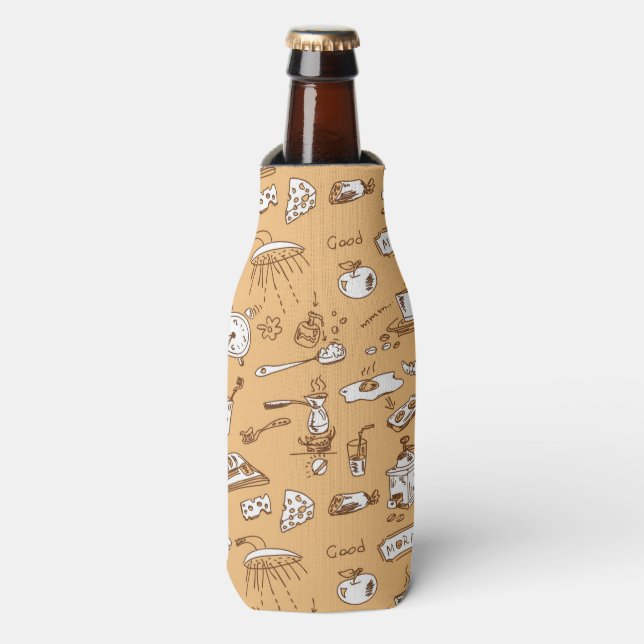 Porta-garrafa Padrão do café da manhã 2 (Frente da Garrafa)