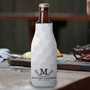 Porta-garrafa Padrão Personalizado da Bola de Golfe Nome Monogr