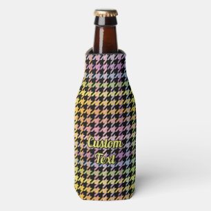 Porta-garrafa Padrão Rainbow Houndstooth