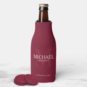 Porta-garrafa Padrinhos de casamento personalizados vermelho de
