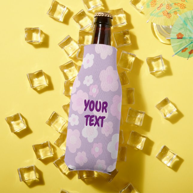 Porta-garrafa Palha Cor-de-rosa púrpura PERSONALIZADA (Verão in situ)