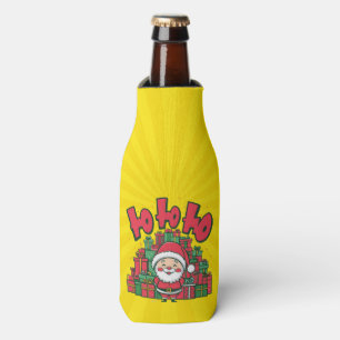 Porta-garrafa Papai Noel Desenho Animado Alegre Natal