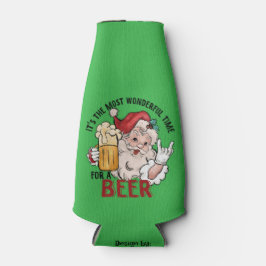 Porta-garrafa Papais noeis engraçados podem resfriar no Natal